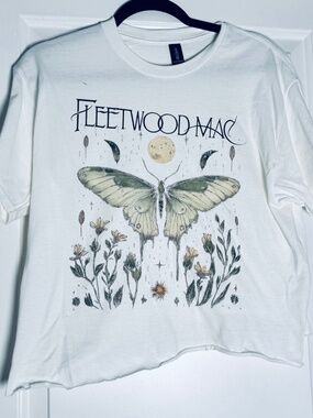 Fleetwood Mac Cropped Butterfly Tee SZ M